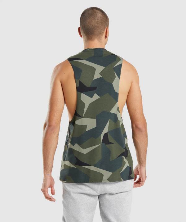 Panske Tielko Gymshark Critical Drop Arm Zelene | GX5319862